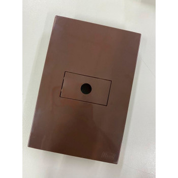 Placa Furo Horizontal 4x2 - RECTA CHOCOLATE GLOSS